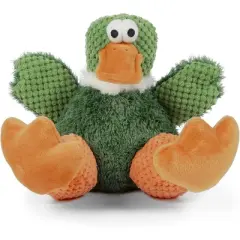 goDog Checkers Squeaky Plush Dog Toy, Chew Guard Technology