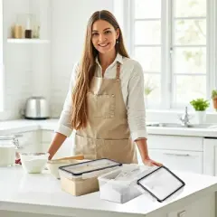 Sorbus Airtight Food Storage Containers - Four-Way Snap Lids Keeps Food Fresh - Store Cereal, Pasta, Flour and more