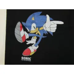 Sonic the Hedgehog Modern Character and Title Logo Youth Black Sweat Pants
