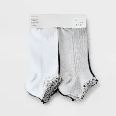 Women's Pointelle Lettuce Edge 6pk Low Cut Socks - A New Day&trade; 4-10