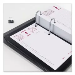 Daily Calendar Pad Refill, 6 x 3.5, White/Burgundy/Gray Sheets, 12-Month (Jan to Dec): 2026