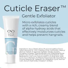 CND Cuticle Eraser | Gentle Exfoliator | Micro-Exfoliates | Rich Creamy Blend | Helps prevent hangnails | (0.5 oz) for Nail Cuticles