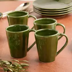 Certified International (Set of 4) 18oz Mugs Verde
