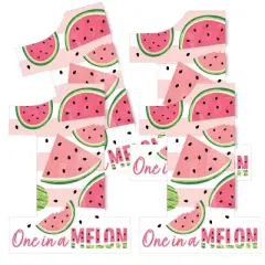 Big Dot of Happiness 1st Birthday One in a Melon - One Shaped Decorations DIY Fruit First Birthday Party Essentials - Set of 20