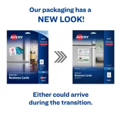 Avery Magnetic Printable Business Cards, 2" x 3.5", Matte White, 30 Blank Cards for Inkjet Printers (8374)