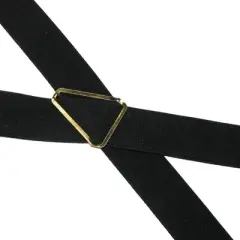 CTM Men's Elastic X-Back Suspenders with Brass Hardware