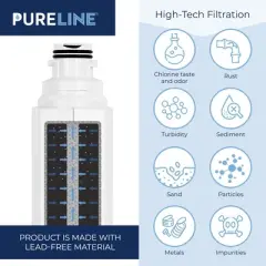 PureLine Samsung DA97-17376B Replacement for HAF-QIN/EXP, DA97-08006C Refrigerator Water Filters (3 Pack)