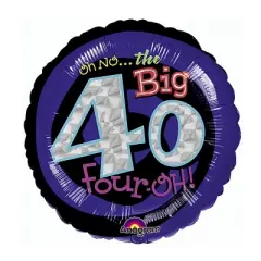 LOONBALLOON Birthday-over-the-hill Balloons - 18-inch OH NO! IT'S MY BIRTHDAY 40: Humorous D&eacute;cor for Milestone Celebrations