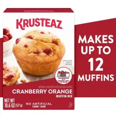 Krusteaz Cranberry Orange Muffin Mix, Cranberry Orange Muffins Made With Real Cranberries and Orange Zest, 18.6 oz Box (Pack of 2)