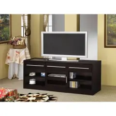 Elwood 3 Drawer TV Stand for TVs up to 65" Cappuccino Brown - Coaster