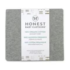 Honest Baby Organic Cotton Bassinet Sheet - Heather Gray