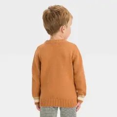 Toddler Boys' Animal Printed Sweater - Cat & Jack&trade; Brown