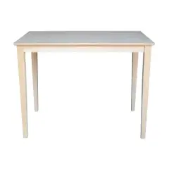 30" X 48" Solid Wood Counter Height Table Unfinished - International Concepts