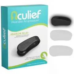 Aculief Award Winning Natural Headache, Migraine, Tension Relief Wearable - 1 Pack (X-Small/Kids, Black)