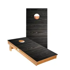 Skips Garage Black Stained Large Panel Cornhole Boards - ACA Star Series