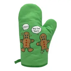 My Foot Hurts Funny Xmas Gingerbread Men Cookie Novelty Kitchen Utensils - Crazy Dog Bakeware Gift For Christmas
