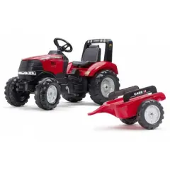 Falk Case IH Puma 240CVX Pedal Tractor Ride On with Trailer, FA996AB
