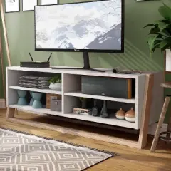 Large Etteridge 4 Shelf TV Stand for TVs up to 68" - miBasics
