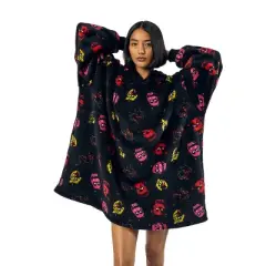 Five Nights At Freddy's Neon Character Heads Oversized Wearbable Hooded Blanket-OSFA