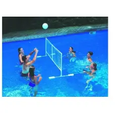 Swimline 86" Water Sports Super Volleyball Swimming Pool Floating Game with Net and Ball - White