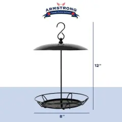 Armstrong Wild Bird Food Royal Jubilee Granola Stack Feeder, Black, 12in