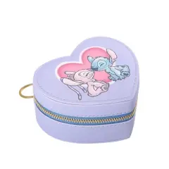 Disney Lilo and Stitch Angel Zippered Heart Shaped Jewerlry Travel Case