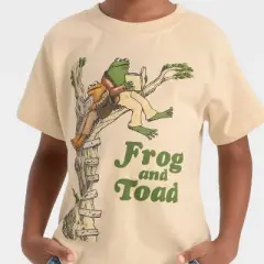 Toddler Boys' Frog and Toad Short Sleeve Graphic T-Shirt - Beige