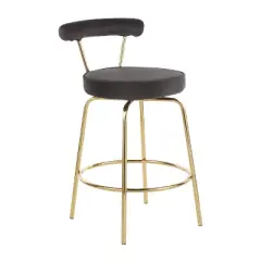 Set of 2 Rhonda Glam Counter Height Barstools - LumiSource