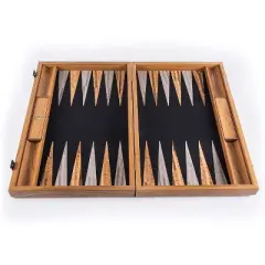 WE Games Luxury Natural Cork & Wood Backgammon Set - 19 inches - Handcrafted in Greece