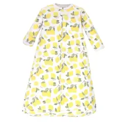 Hudson Baby Infant Girl Cotton Long-Sleeve Wearable Sleeping Bag, Sack, Blanket, Strawberry Lemon