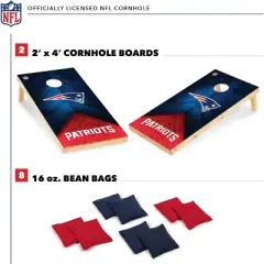 NFL New England Patriots 2'x4' Wood Cornhole Set