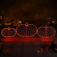 Mr Halloween Outdoor Pumpkins Lightshow Halloween Decoration - Orange - 28.5"