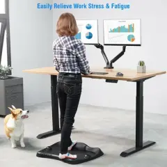 Costway Anti-Fatigue Standing Desk Mat Ergonomic Comfort Floor Foot Mat Home Office Work