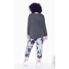 Women's Plus Size Tie Dye Jogger  - Lavender Tie Dye | ZIM & ZOE