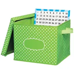 Teacher Created Resources&reg; Lime Polka Dots Storage Box