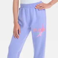 Girls' Def Leppard Fleece Joggers - Light Purple
