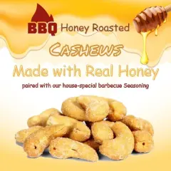BBQ Honey Roasted Cashews by It's Delish, 1 Lb (16 Oz) Bulk