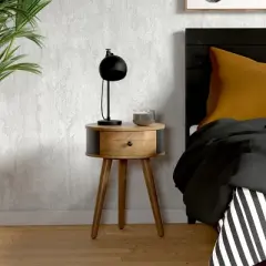 eLuxury Tripod Bedside Nightstand