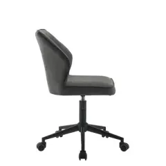 22" Pakuna PU Office Chair Vintage Gray/Black Finish - Acme Furniture