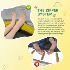 UNISOAR Springless Trampoline - Recreational Trampolines with AntiRust Coating No-Gap Design Zip System, Bungee Cords Outdoor Trampoline for Kids