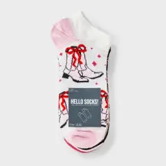 Women's Western Bows 6pk Low Cut Socks - Assorted Colors 4-10