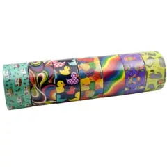 Duck Tape Printed Duct Tape, 1.88 in x 10 yd, Rainbow