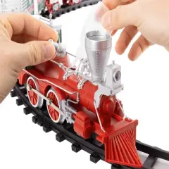 Lionel North Pole Express Battery Operated O-Gauge Train Set: 44-Piece Toy Vehicle Playset