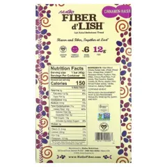 NuGo Nutrition Fiber d'Lish, Cinnamon Raisin, 16 Bars, 1.6 oz (45 g) Each