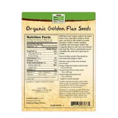 Organic Golden Flax Seeds by Now Foods  -  2 lbs Seed