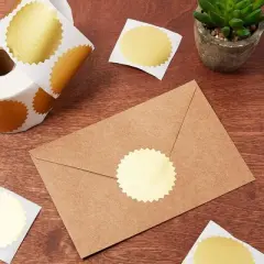 Stockroom Plus 500-Piece Round Metallic Gold 2-inch Mailing Labels Stickers Roll, Envelope Seals