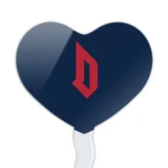 Duquesne University Primary Logo Heart Love Cupcake Picks Toppers Decoration Set of 6