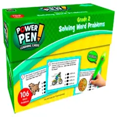 Teacher Created Resources Power Pen Learning Cards: Solving Word Problems, Grade 2