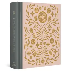 ESV Journaling Study Bible (Cloth Over Board, Blush/Ochre, Floral Design) - (Hardcover)