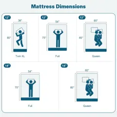 Vipbear 12/14 Inch Queen Size Memory Foam Mattress for Medium Firm CertiPUR-US Certified Foam,Mattress in a Box Pressure Relief Removable Cover